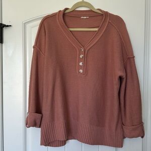 Jodifl Oversized Blush Pink Sweater - size S